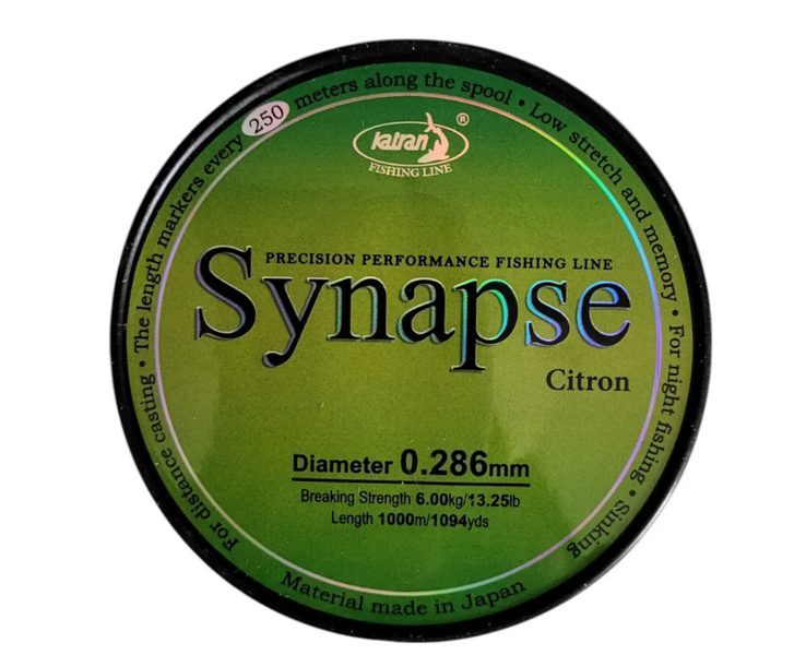 Волосінь Katran Synapse Citron 1000m (citron) 0.331mm 16.55lb/7.5kg				 7455 фото
