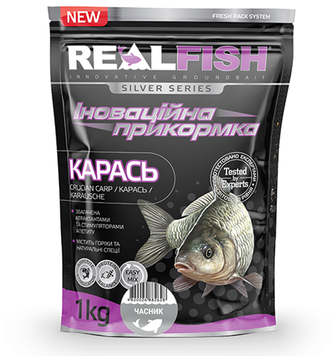 Риболовна прикормка "КАРАСЬ" часник REALFISH 951 фото