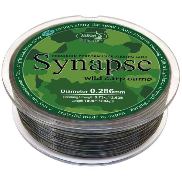 Волосінь Katran Synapse Wild Carp Camo 1000m (dark camo) 0.331mm 16.8lb				 68688653 фото