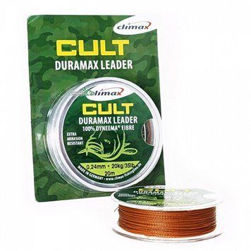 Шок-лідер Climax CULT Duramax Leader 0,35 mm 20 m червоно-коричневий 11879 фото