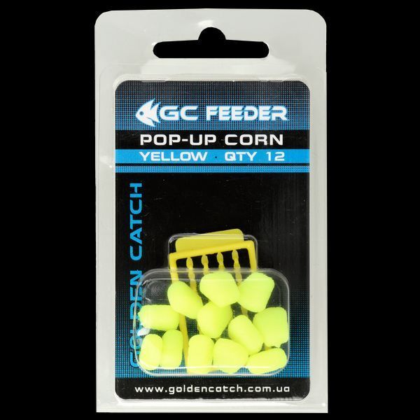 Кукурудза без ароми GC G.Carp Pop-Up Corn 10мм (12шт) Yellow 3065081 3065081 фото