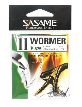 Гачки Sasame Wormer №11(15шт) 2485 фото