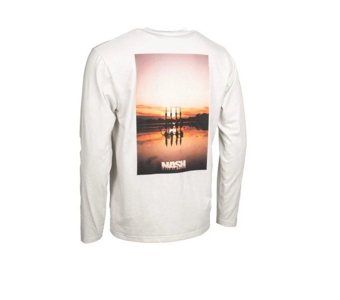 Лонгслів NASH MAKE IT HAPPEN SUNSET LONG SLEEVE T-SHIRT ECRU S 5105 фото